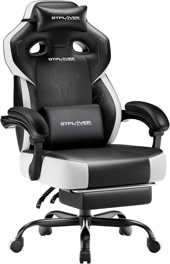 GTPLAYER Gaming Chair for Adults, Ergonomic Big & Tall Chair, Jet Black