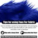 Royal Blue 6x60Inch Faux Fur Shaggy Plush Faux Fur, Fabric Precut Strips Fluffy Fuzzy Faux Fur, Craft Beard Hair, Beard Miniature Dolls Rugs Mats Gift, Winter Halloween Christmas Costume Party Decor