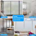 COUNTEWOL Window Privacy Film Frosted Glass Window Film Heat Blocking Window Tinting Film for Home Non Adhesive Static Cling Removable Frosting Bathroom Door (Pure, 17.5 x 157.4 Inch)