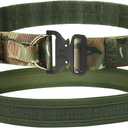 Tactical Belt for Men, Molle Gun Belt 2" & 1.5" with Laser-Cut Shooting Hunting Duty Belts Quick Release Buckle