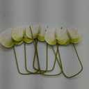 5pcs Faux Anthurium Flowers Realistic Artificial Flower Bouquet for Home Decor Living Wedding Party Arrangements Versatile Fake Plants Occasion (White)