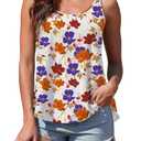 Neineiwu Women's Casual Tank Top Spaghetti Strap Shirt (L)