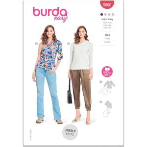 Burda Style X05900BURDA Misses' Top Sewing Pattern Packet, Design Code B5900, Sizes 8-18 (34-44)