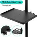 2pcs Microphone Stand 9.4"x6.8" 7.9"x5.5" Tray Adjustable Clamp-on Utility Shelf Rack Tray for Stage Music Stand Audio Mixer Karaoke Stage Live Streaming Recording Broadcasting