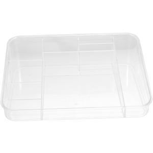 Transparent Multi Functional Makeup Organizer Box Compartment Storage Tray for Lipsticks Cosmetics Jewelry Accessories Design for Easy Organization and Display