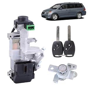 Vorally Ignition Switch Lock Cylinder with Key Compatible with 2005-2010 Honda Odyssey Ignition Switch Cylinder Lock Key Door Lock Cylinder Ignition Cylinder Replace 72185-SHJ-A01 06351-SCV-C10