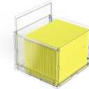 MUKAI File Box Organizer, Hanging Folder Storage Boxes, File Folder Organizer with Slide, Filing Crate Bin Holder with Lettersize File Holder Filing Box for Office, Home, Decor (2)