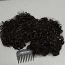 REECHO Curly Hair Extensions - 4PCS 18" GoGo Curly Clip in Hair Extensions 100% Super Protein Hairpieces with Invisible Lace Weft Silky Soft Natural Look for Women - Black Brown