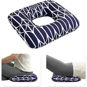 AOSSA Donut Pillow for Bed Sores, Pressure Relief Butt Cushions, Medical Sacral Square Donut Cushion, BBL Pillow for Sleeping, Bed Sore Prevention Pad, Long Sitting Tailbone Pain (Nary Blue)