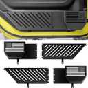 2025 Upgrade Metal Front Door Storage Pockets for Jeep Wrangler JL JLU 4XE 2018-2025 Accessories/Gladiator JT 2020-2025 Accessories [Military-Grade Metal] Door Storage Box Matte Black