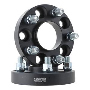 Alpaspare 2pcs 5x115 Wheel Adapters, Forged 1" Thread Pitch M14x1.5 Hub Bore 71.5mm Spacers for Chrysler 300 05-23, for Dodge Challenger 08-23, for Dodge Charger 06-23, for Dodge Magnum 05-08, Black