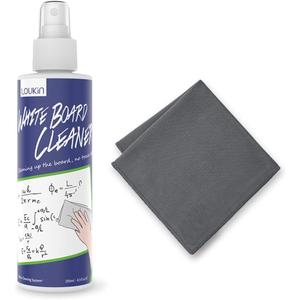 loukin Non-Toxic Whiteboard Cleaner, 8.5 fl oz Dry Erase Board Cleaner, Whiteboard Cleaning Spray with Cloth, Removes Stubborn Marks from Whiteboards (1 Count (Pack of 1))