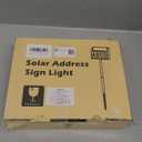 Solar House Number Sign, deerdance LED Illuminated Outdoor Address Plaque with Smart Control, 3-Color in 1 Waterproof Solar Powered House Number Light with Stakes for Outside Home, Yard, Street, House