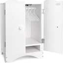 BABESIDE Wooden Baby Dolls Closet for 12-16 Inches Doll, Armoire Dolls Wardrobe for Baby Doll Clothes Storage, Includes 10 Clothes Hangers, Baby Dolls Accessories Furniture fit Dolls Boy Girl