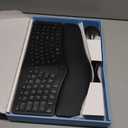 MK960 Ergonomic Wireless Keyboard Mouse Combo, Bluetooth/2.4G Split Design Keyboard with Palm Rest and 4 Level DPI Adjustable Wireless Mouse Multi-Device, Rechargeable, for Windows/Mac/Android (Black)