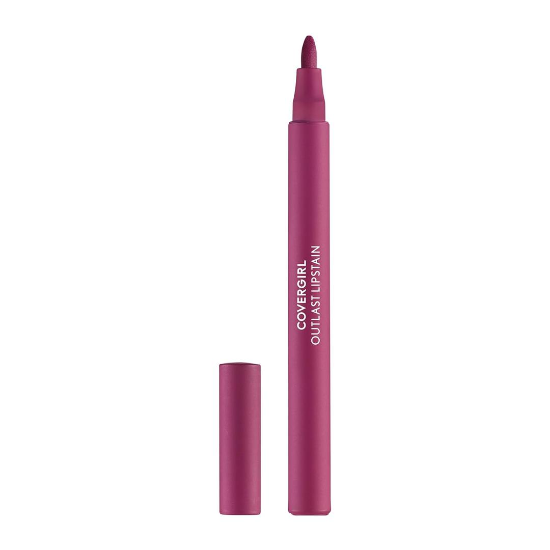 COVERGIRL Outlast, 40 Jazzberry, Lipstain, Smooth Application, Precise Pen-Like Tip, Transfer-Proof, Satin Stained Finish, Vegan Formula, 0.06oz COVERGIRL Outlast, 40 Jazzberry, Lipstain, Smooth Application, Precise Pen-Like Tip, Transfer-Proof, Satin Stained Finish, Vegan Formula, 0.06oz