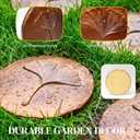 Stepping Stones Outdoor Set of 3, 10.8" Antique Ginkgo Bronze Garden Stones Outdoor Decorative Set Grandma Mothers Day Gifts, Garden Memorial Stone for Loved Ones, Backyard Pathway Pavers, Walkway