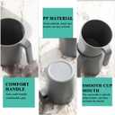 Berglander Gray Plastic Coffee Mugs Set of 8, Plastic Cups with Handles 15oz, Reusable Water Cup, Easy to Carry, Great for Home, Garden, Picnic, Camping, Outdoor