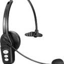 Conambo Bluetooth Headset V5.0, Wireless Headset with Noise Cancelling Microphone, 16Hrs HD Talktime, On Ear Bluetooth Headphone for Cell Phone Trucker Engineers Business Home Office