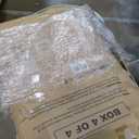 9PCS Patio Rattan Dining Set 8 Stackable Chairs Cushioned Acacia Wood Table Top