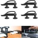Roof Box U-Bolt Clip Stainless Steel Universal Inner Width 83.5mm/3.3in,3.81 mm/1.5in Thick and Width is 3.3in/86mm Roof Rack Mounting Brackets Accessories with 8 Lock Nuts 2 Straps (4PCS)