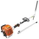 48cc Gas Hedge Trimmer, 2 Cycle Gas Powered Hedge Trimmer Brush Cutter, Pole Saw with Extension Pole Garden Trimming Tools for Tree Trimming and Branch Cutting