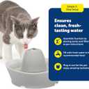 PetSafe Ceramic Pet Fountain  for Cats and Small Dogs  60 Oz Water Capacity  Whisper-Quiet Water Flow  Great for Shy or Timid Pets  Fresh, Filtered Water (1 Count (Pack of 1))