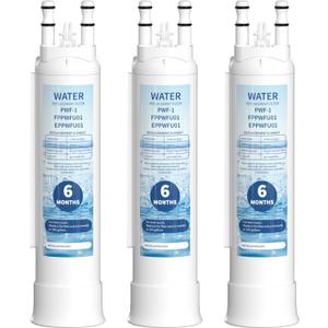 FPPWFU01 Water Filter Replacement Compatible With Frigidaire FPPWFU01 PurePour PWF-1, Electrolux EPPWFU01 PureAdvantage PWF-1 Water Filter, 3 Pack