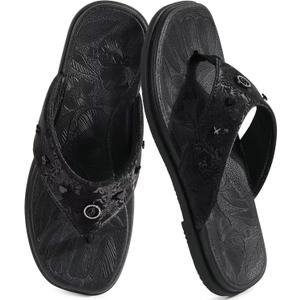 ONCAI Women's Flat Studded Flip Flops Summer Beach Trendy Dressy Walking Sandals with Outdoor Rubber Sole US Size 6-11