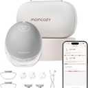 Momcozy Breast Pump Hands Free Upgraded Mobile Flow | M9, App Discreet Control with Personalized Multi-Modes & 15 Levels, Wearable Breast Pump 24mm, 1 Pack Gray