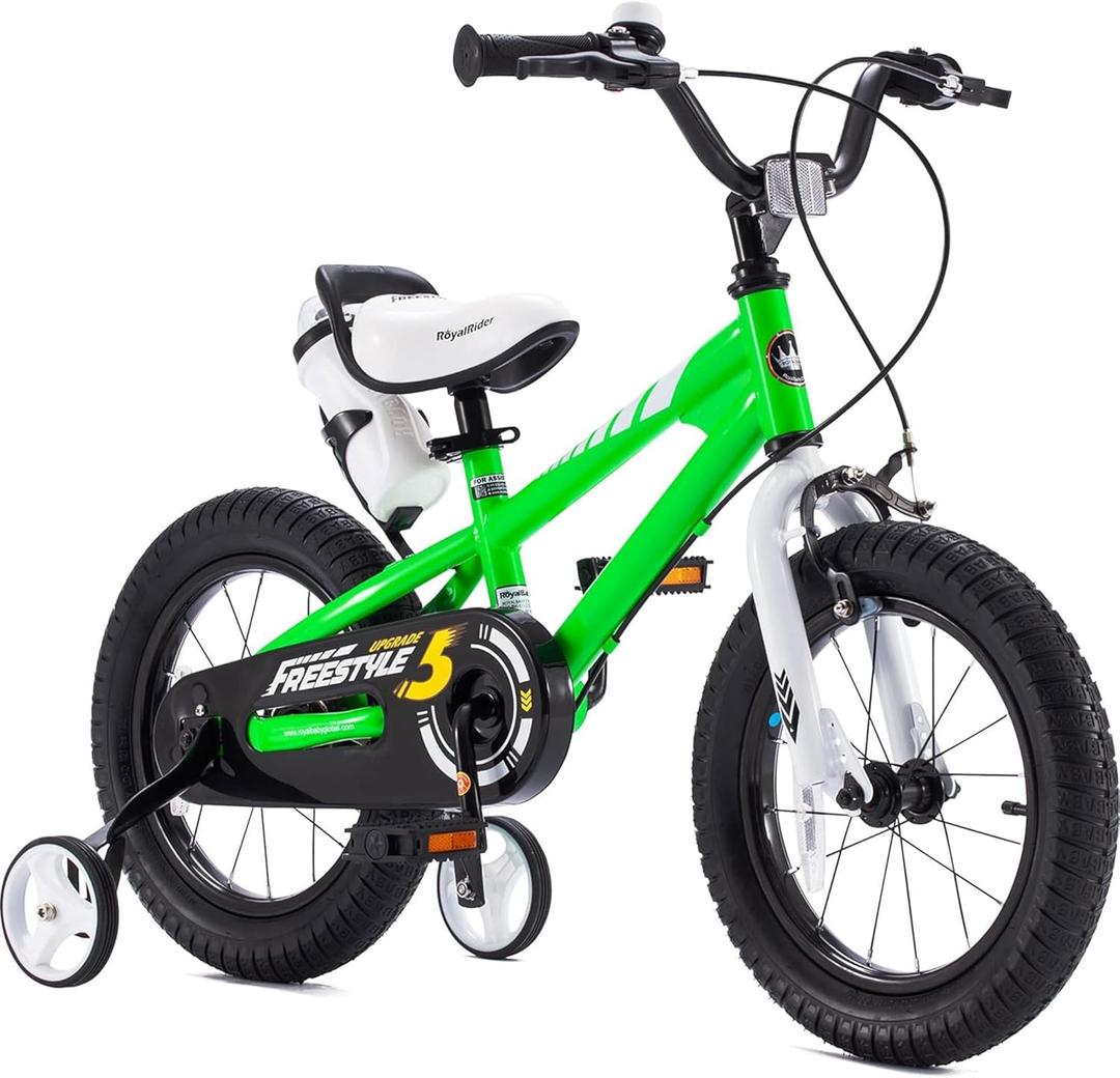 RoyalBaby Kids Bike with Dual Handbrake for Beginners,12 14 16 18 20 Inch Bicycle for Boys & Girls Ages 3-10 Years (Green)