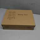 UDEAR 3-Tier Rolling Utility Cart,Multifunctional Storage Shelves with Handle and Lockable Wheels for Room,Office,Kitchen,Bathroom,with 3 Hanging Cups,Green