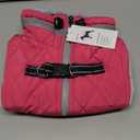 FUAMEY Dog Coat, Medium, Pink, Faux Fur - Waterproof, Windproof, Reflective Cold Weather Coat with Built-in Harness, Fits Dogs 11 lbs and Up (M(chest:21in), Rose Red)