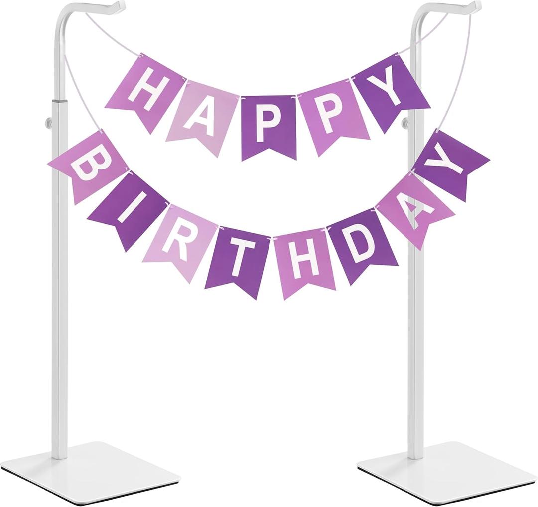 pickpiff Adjustable Purse Display Stands - White Tabletop Display Holder for Handbags, Wreaths and Banners, for Home Closets, Retail Displays and Vendor Booths (2-Pack) | Non-Slip Base