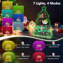 LED Drawing Board for Kids, Christmas Decorations Indoor Acrylic Light up Dry Erase Board LED Note Board 7 Colors, Lighted LED Message Glow Doodle Board Xmas Decor Gift Tree Home Holiday Kids Toy Gift