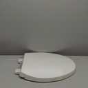 Elongated Toilet Seat, 18.5 Soft/Slow Close Oval (Oblong) Toilet Seat for Elongated Toilets, No-Slam Quiet-Close Lid, Easy-to-Install & Clean, Durable Never-Loosen White Plastic Seat