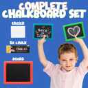 Mini Chalkboard for Kids - (Pack of 24) Goodie Bags Stuffers for Kids Mini Chalkboard Each with 2 Chalk Sticks, and 1 Eraser for Boys and Girls Birthday Party Favors