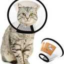Plastic Pet Recovery Collars & Cones for Dogs and Cats After Surgery Adjustable Dog Neck Cone Surgical Elizabeth E-Collar Prevent Biting and Stop Licking Wound, XXXS (Neck: 5.2-6.7 in)