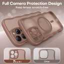 TAURI Magnetic for iPhone 16 Pro Case, Cute Wavy Design [Full Camera Protection] [Compatible with Magsafe] Anti-Slip Translucent Matte Case for iPhone 16 Pro for Women Girls, Desert Brown