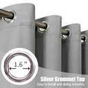 YoungsTex Light Grey Velvet Blackout Curtains 84 Inch Length 2 Panels for Bedroom, Thermal Insulated Drapes with Grommet Room Darkening Privacy for Living Room, 52 X 84 Inch