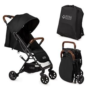 Lightweight Travel Stroller for Baby & Toddlers - Easy Fold & Compact Stroller with Canopy, Storage Basket, Multi-Position Recline & Convenient One-Hand Fold (Black)