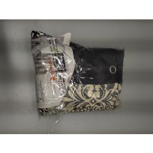 BESTRIPES Fabric Shower Curtain, Black and Beige Boho Medallion Print Shower Curtains for Bathroom, 72" W x 72" H