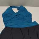 Womens Tankini Bathing Suits with Skirt Two Piece Tummy Control Swimsuits Ladies Swimwear Size M Color: Teal and Black