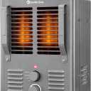 Comfort Zone Milkhouse Style Utility Space Heater with Adjustable Thermostat, Electric, Portable, 3-Prong Plug, Overheat Protection, & Tip-Over Switch, Ideal for Garage or Workshop, 1,500W, CZ798GR3 (Gray)