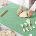 Silicone Mats for Baking 26" x 18" Pastry Mat with Measurements Extra Thick Baking Mat for Rolling Out Dough,Bread,Pie,Cookies,Sourdough,Pizza and fondant,Food Grade Dough Mat