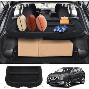 Powerty Cargo Cover for Nissan Rogue Sport 2017-2023 Accessories Trunk Security Shield Shade Black (Not for Nissan Rogue)