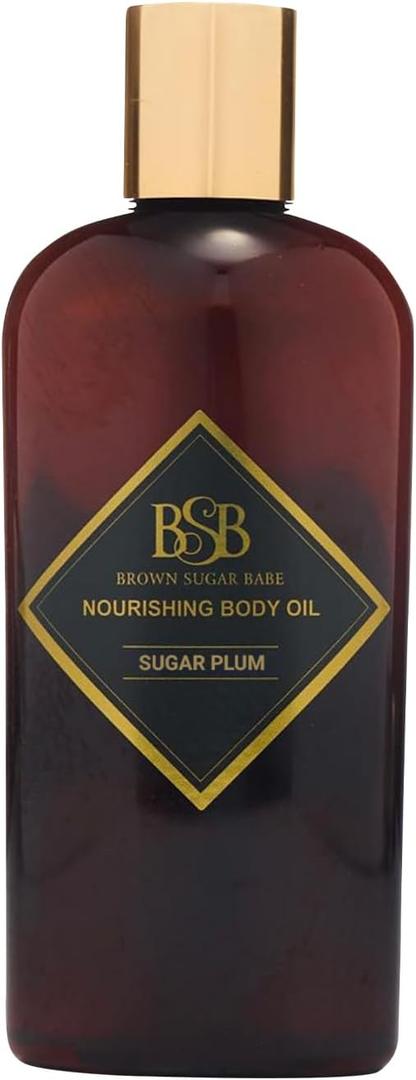 Brown Sugar Babe Sugar Plum Body Oil, Nourishing Scented Oil for Women with Maple and Raspberry Perfume Oils, Skin Care, Paraben Free, Perfume Body-Oil, Made in USA