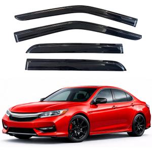 KPY Rain Guards Fit for 2008-2017 Honda Accord, Out-Channel Window Visors Vent Wind Deflectors 4PC, Car Accessories for 08-17 Accord (Sedan Only)