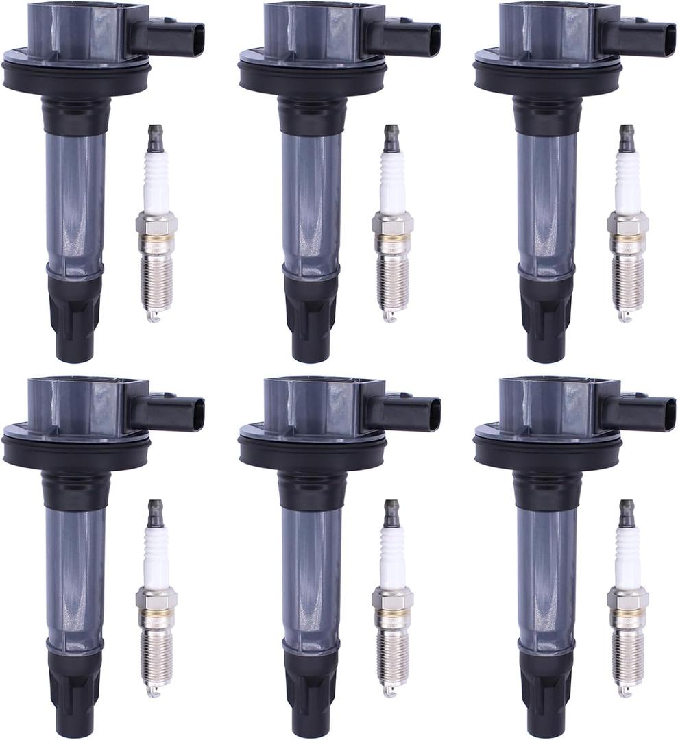 ApplianPar Ignition Coil and Spark Plug for Ford F150 2011-17, Edge 2007-19, Explorer Mustang 2011-19, Taurus 2008-2019, Transit 2015-2019,for Lincoln MKS 2009-2016 for Mazda CX-9 2007-2015 3.5 3.7 V6