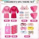 Chunm 6 Set Girls Sleepover Tent,Throw Blanket Pillow,6 Pink